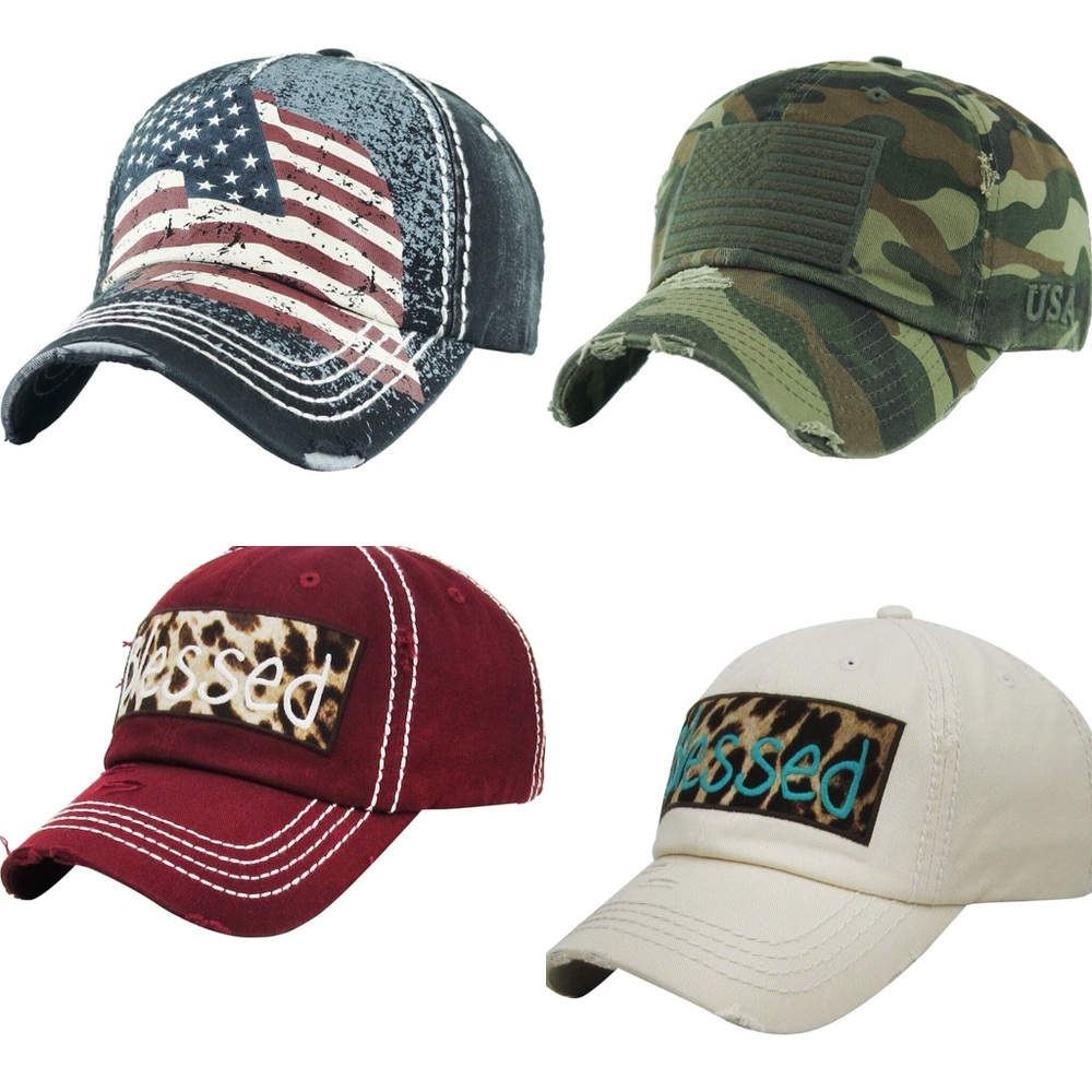 Distressed hats